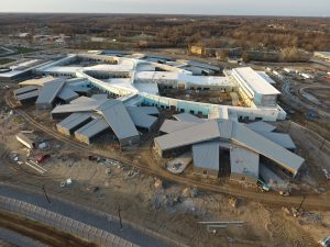 Aerial view of Fulton State Hospital construction - 04-06-18