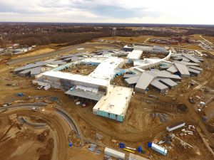 Aerial View of Fulton State Hospital construction - 01-11-18